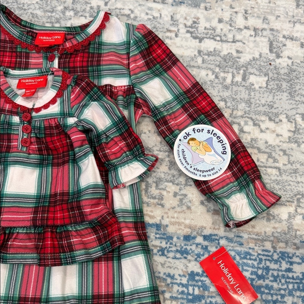 Red and Green Plaid Pajamas - Picture 3 of 4